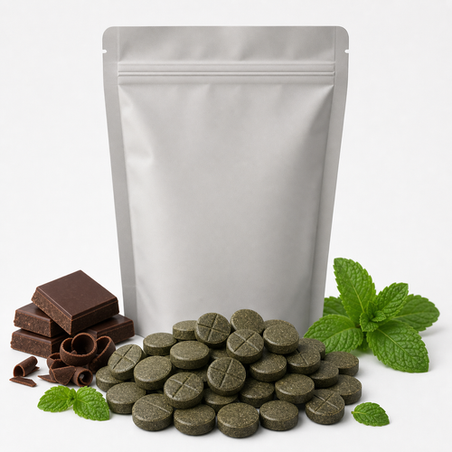 3M Chocolate Mint tablets with gray bulk pouch