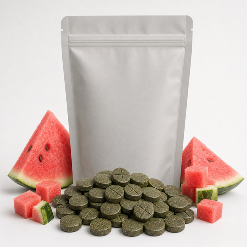3M Pink Watermelon tablets with gray bulk pouch